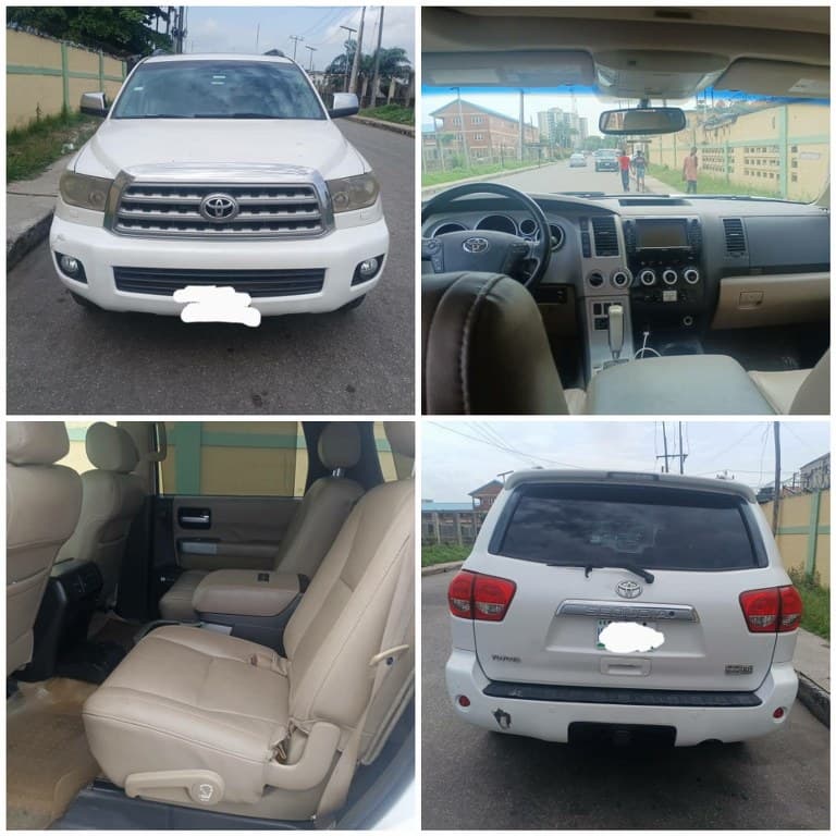 Registered Toyota Sequoia in Lagos - Call 08025823573