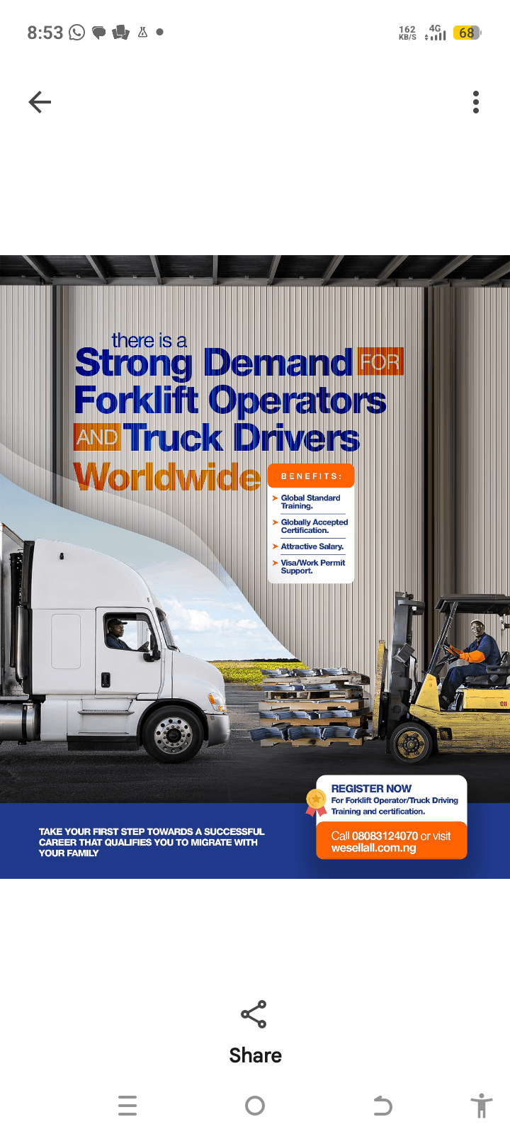 Forklift Operator and Truck Driving Training 