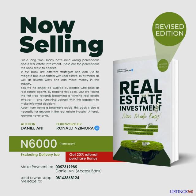 Real Estate Investment By Daniel Ani - Get Yours Now