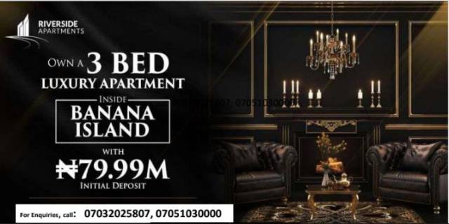 3 Bdr Luxury Apt Inside Banana Island - Call 08094156441