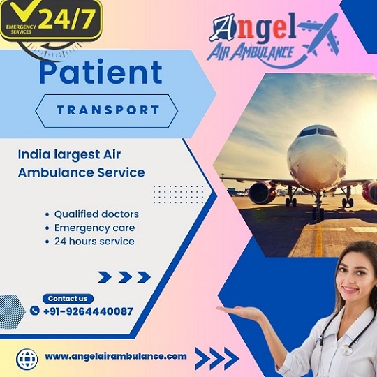 Get Top-class Angel Air Ambulance Service In Kolkata With Ventilator Setup