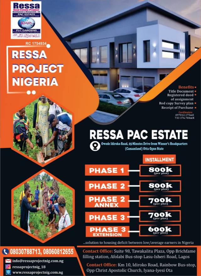 Land At Otta Ogun State - CALL 08030788713