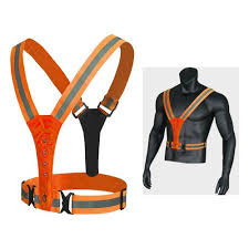 LED Reflective Safety Vest - Elastic And Adjustable Type A Orange