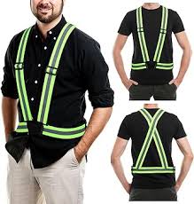 Elastic Cycling Vest Adjustable Visibility-Green