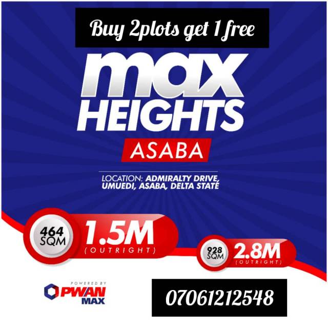 Plots Of Land For Sale MAX HEIGHT ESTATE ASABA