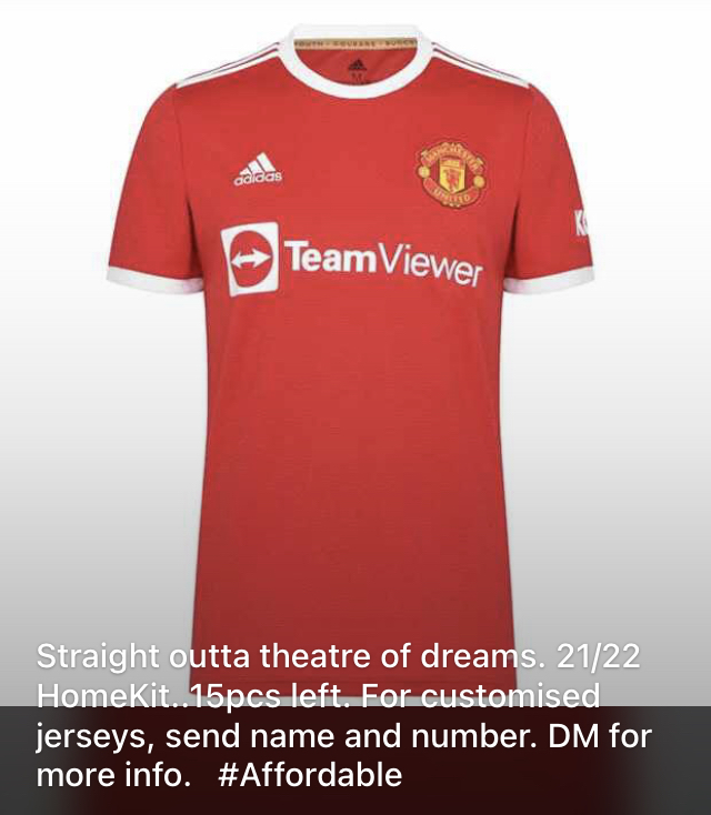 Manchester United Home And Away Kits