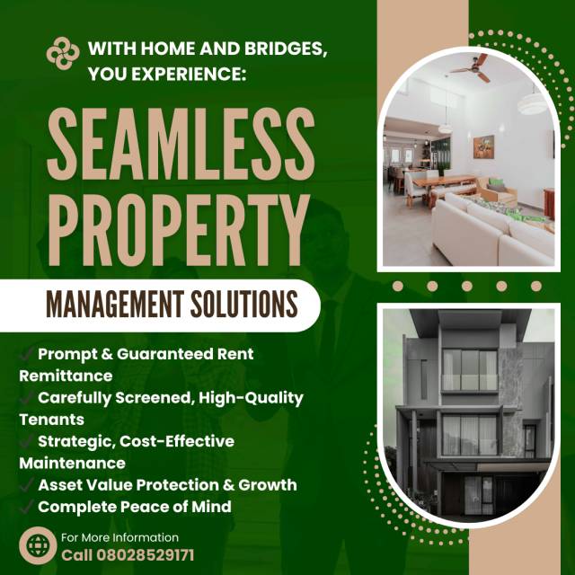 Let Professionals Manage Your Property - Call 08028529171