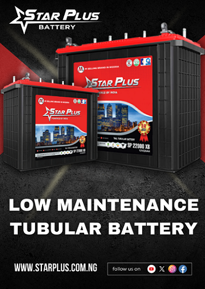 Low Maintenance Tubular Battery - Star Plus Battery