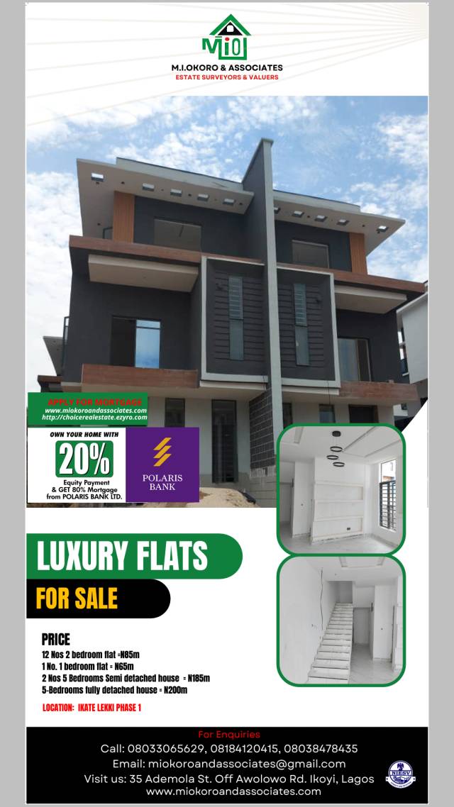 Luxury Flats For Sale At Ikate, Lekki Phase 1 - Call 08033065629