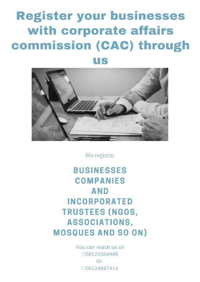 Register Your Business With Corporate Affairs Commission Through Us