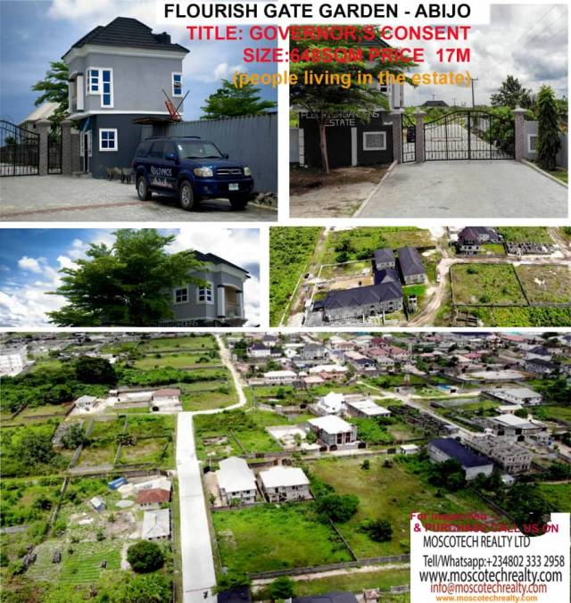 Land For Sale At Flourish Gate Garden Abijo  - Call 08023332958