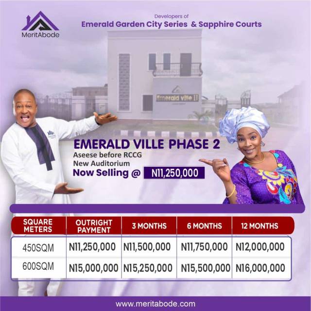 Lands For Sale At Emerald Wellness City Aseese - Call 07067754408