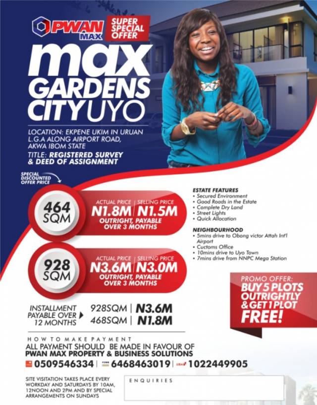 Lands For Sale At Max Gardens City - CALL 08036964847