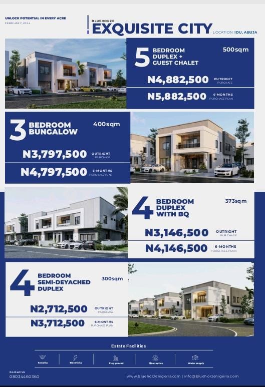 LAND FOR SALE At EXQUISITE CITY, IDU ABUJA - CALL 08034460360