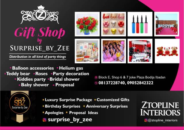 We Do Differnt Kinds Of Surprises - Call 08137228740