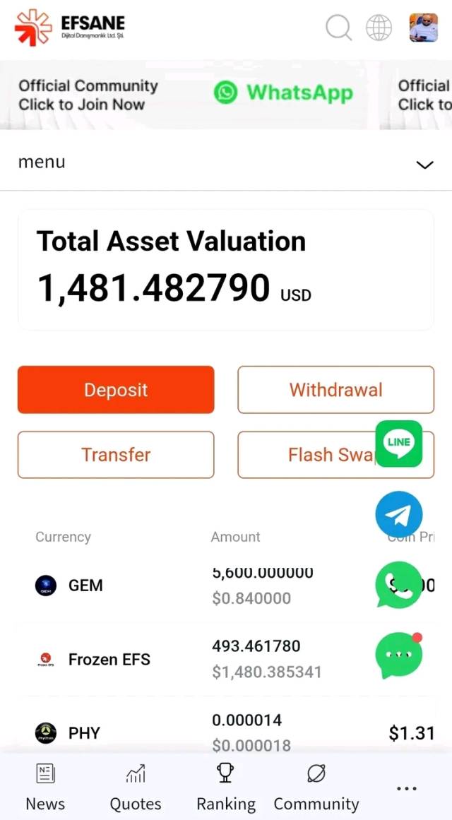 Free 1k USD From Efsane