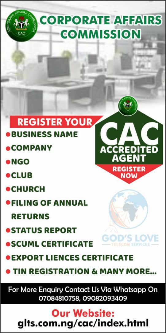CAC REGISTRATION DONE THROUGH US - CHAT US ON 07084810758