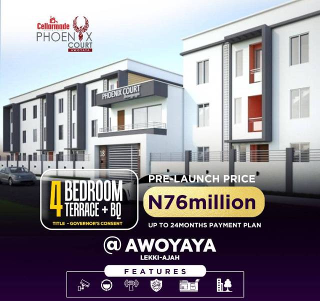 4 Bdr Terrace And BQ At Phoenix Court Lekki Ajah (Call 08066743126)