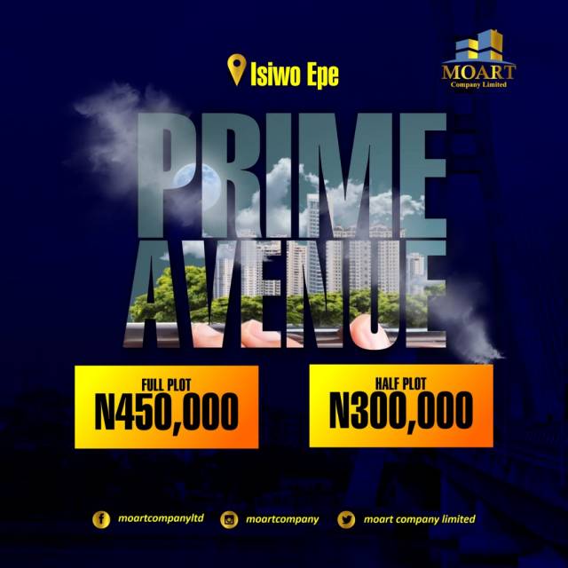 Plots Of Land For Sale At PRIME AVENUE Epe - CALL 08138322346