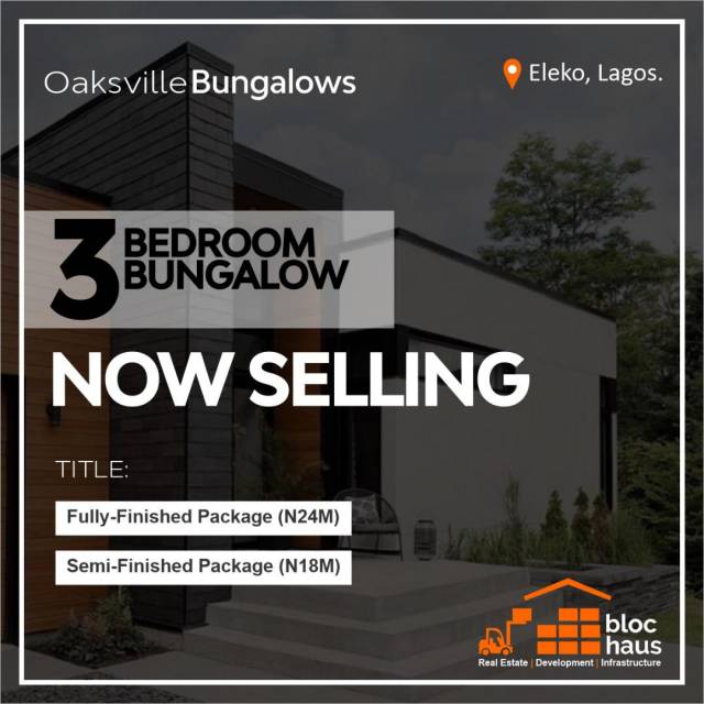 OAKVILLE 3 BDR DETACHED BUNGALOWS AT IBEJU LEKKI - Call 08025745067