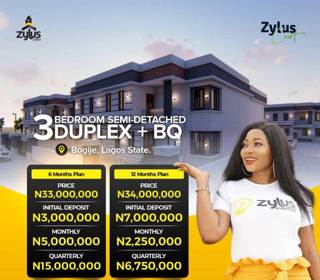 Semi Detached Duplexes At Zylus Court, Bogije Ajah - CALL 08026680738