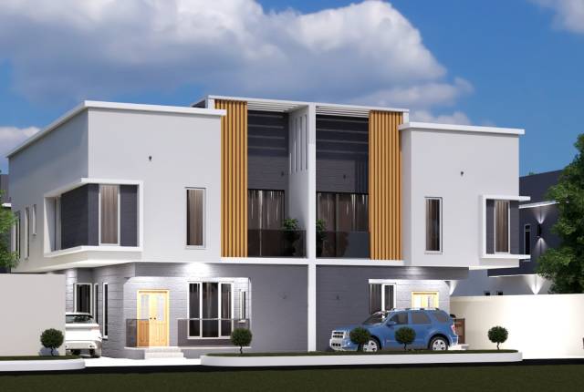 4 Bed And A BQ Semi-detached Duplex At  Sangotedo - Call 09041496047