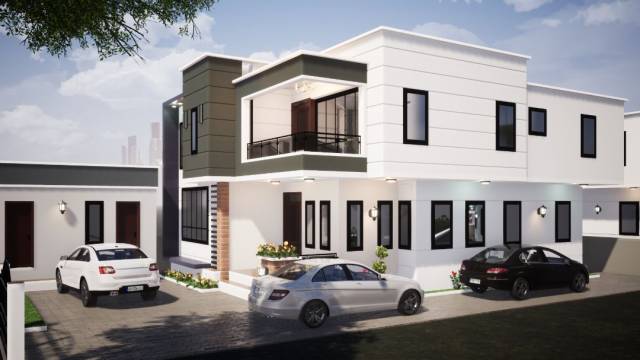 Uncompleted 5 Bdr Duplex In An Estate At Sangotedo - Call 08030921218