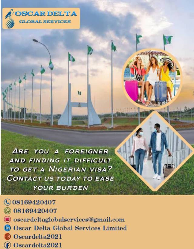 Get A Nigerian Visa At Oscar Delta - Call 08169420407