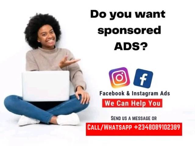 Facebook, Instagram, Tiktok Sponsored Ads