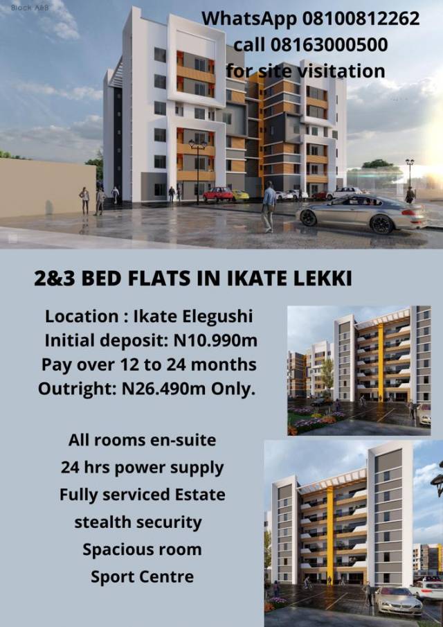 2 Bedroom Apartment For Sale At Lekki - Call 08163000500