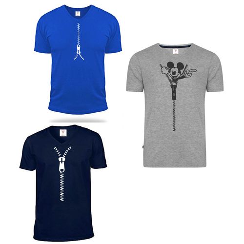 Mauton TRENDY ZIPPERS VNECK TSHIRT COLLECTIONS (3-IN-1)