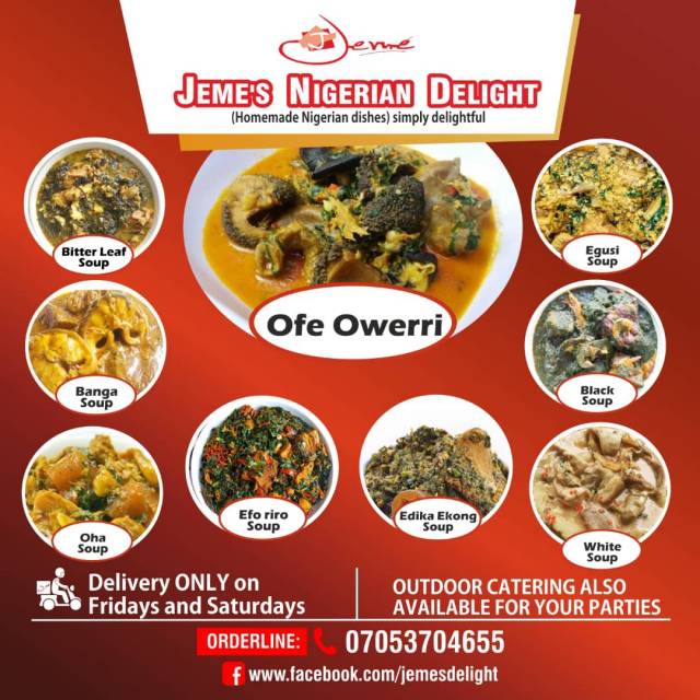 Order Homemade Savoury Foods At Jeme Delight - CALL 07053704655