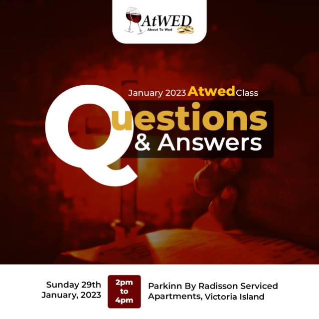 You Are Invited To Our 2023 AtWed Class - Call 09137782950