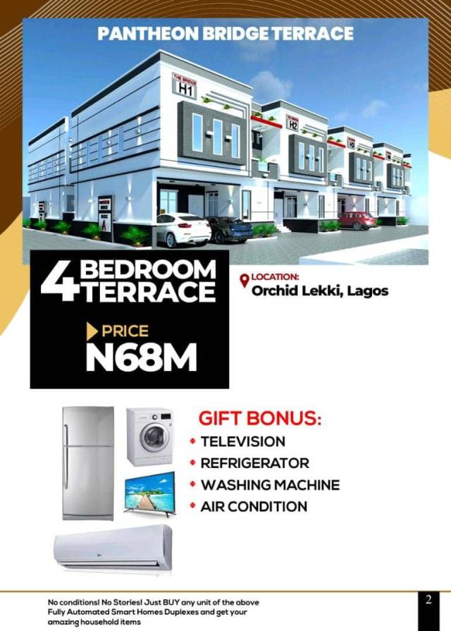 4 Bedroom Terrace For Sale At Pantheon Bridge Terrace, Lekki